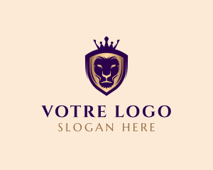 High End - Royal Crown Lion King logo design