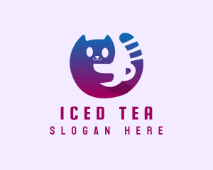 Cat Kitten Cup logo design