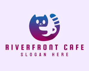 Cat Cup Cafe logo design