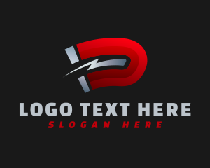 Current - Magnet Lightning Letter D logo design