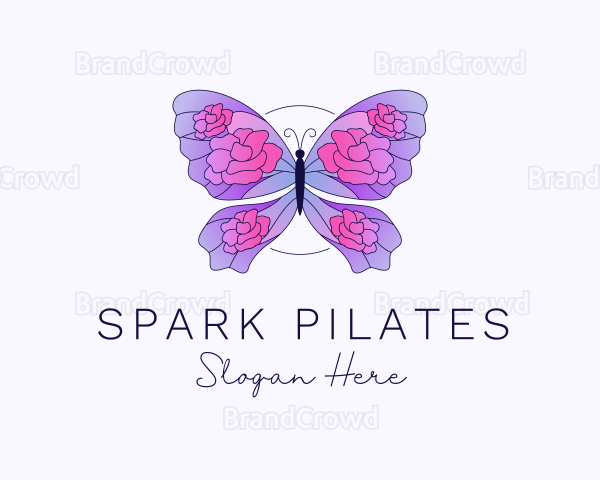 Floral Butterfly Wings Logo