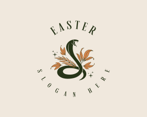 Leaf Cobra Snake Logo