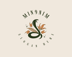 Leaf Cobra Snake Logo