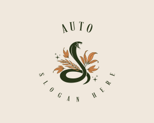 Mystical - Leaf Cobra Snake logo design