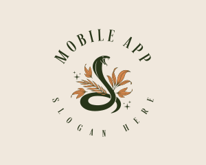 Cold Blooded - Leaf Cobra Snake logo design