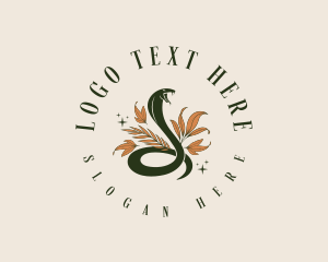 Cobra - Leaf Cobra Snake logo design