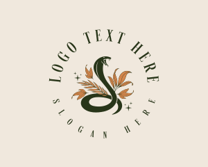 Leaf Cobra Snake Logo