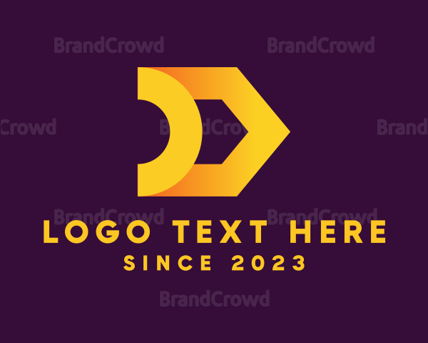 Premium Golden Letter D Business Logo