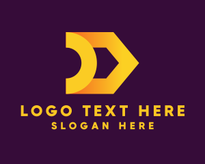 Premium Golden Letter D Business Logo