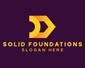 Gold Mine - Premium Golden Letter D Business logo design