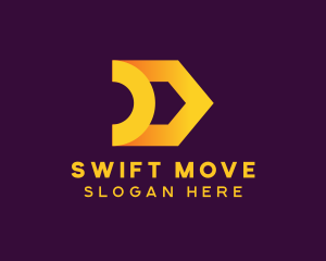Move - Premium Golden Letter D Business logo design