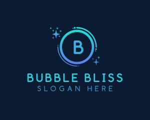 Cleaning Sparkle Bubble logo design