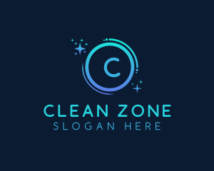 Cleaning Sparkle Bubble logo design