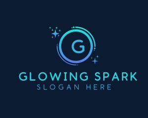 Cleaning Sparkle Bubble logo design