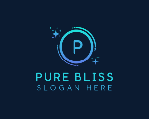 Cleaning Sparkle Bubble logo design