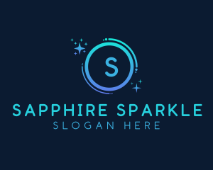 Cleaning Sparkle Bubble logo design