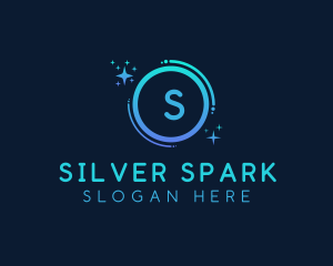 Cleaning Sparkle Bubble logo design