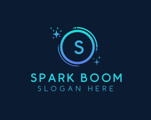 Cleaning Sparkle Bubble logo design