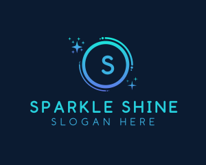 Cleaning Sparkle Bubble logo design