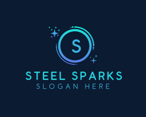 Cleaning Sparkle Bubble logo design