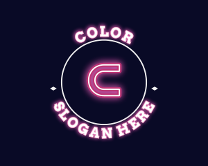 Cyber Technology Neon Logo