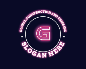 Digital - Cyber Technology Neon logo design