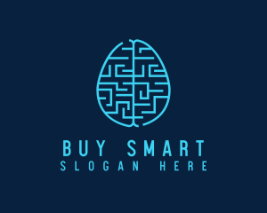 Blue Brain Labyrinth logo design