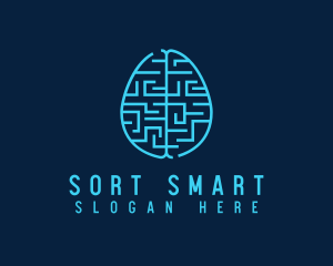 Blue Brain Labyrinth logo design