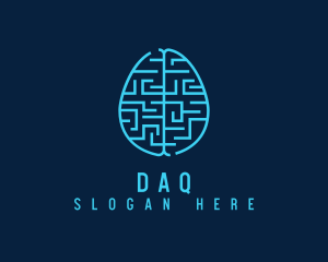 Research - Blue Brain Labyrinth logo design