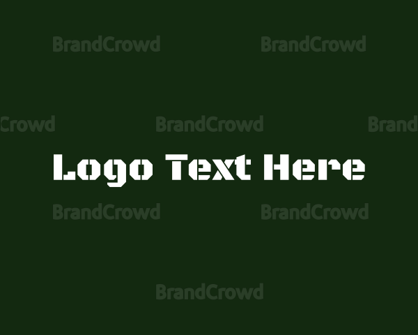 Military Army Wordmark Logo