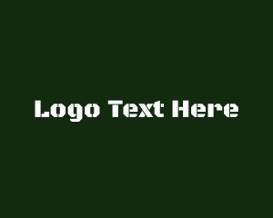 Military Army Wordmark logo design