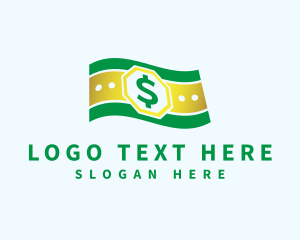 Green - Golden Currency Dollar logo design