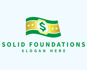 Golden Currency Dollar Logo