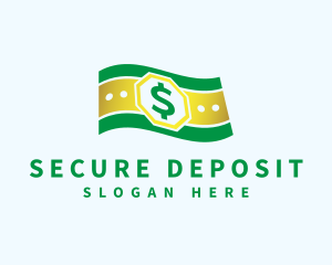 Deposit - Golden Currency Dollar logo design