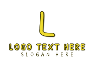 Typography - Playful Alphabet Initial logo design