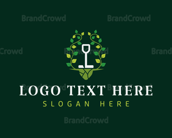 Shovel Plant Gardening Logo