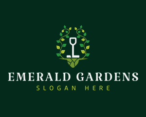 Shovel Plant Gardening logo design