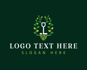 Shovel Plant Gardening Logo