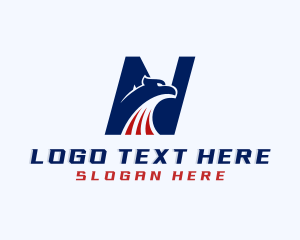 Trucking - Eagle Logistics Mover Letter N logo design