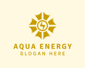 Sun Lightning Energy logo design