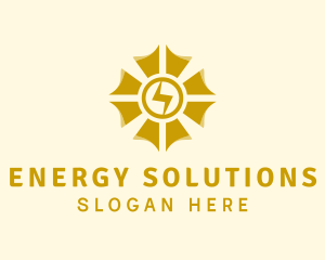 Sun Lightning Energy logo design