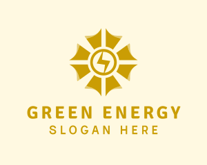 Sun Lightning Energy logo design