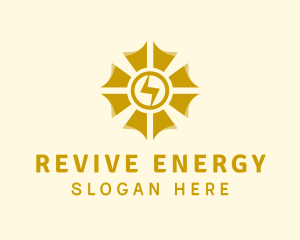 Sun Lightning Energy logo design