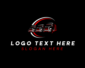 Lugging - Truck Cargo Logistics logo design