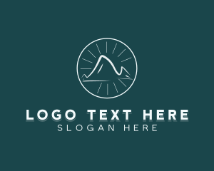 Outdoor - Mountain Peak Hiking logo design