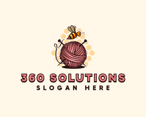 Honey Bee Yarn Ball Tailoring logo design