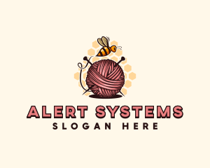 Honey Bee Yarn Ball Tailoring logo design