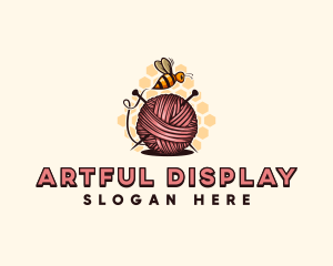 Honey Bee Yarn Ball Tailoring logo design