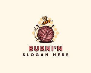 Honey Bee Yarn Ball Tailoring logo design