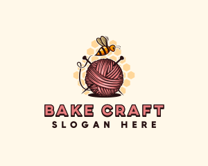 Honey Bee Yarn Ball Tailoring logo design